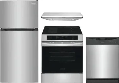 4 Piece Package Includes Refrigerator, Range, Hood And Dishwasher