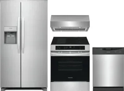 4 Piece Package Includes Refrigerator, Range, Hood And Dishwasher