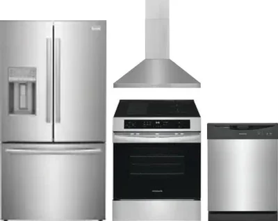 4 Piece Package Includes Refrigerator, Range, Hood And Dishwasher