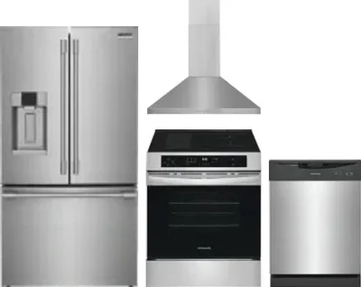 4 Piece Package Includes Refrigerator, Range, Hood And Dishwasher