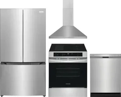 4 Piece Package Includes Refrigerator, Range, Hood And Dishwasher