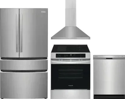 4 Piece Package Includes Refrigerator, Range, Hood And Dishwasher
