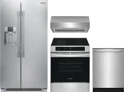 4 Piece Package Includes Refrigerator, Range, Hood And Dishwasher