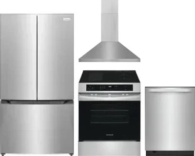 4 Piece Package Includes Refrigerator, Range, Hood And Dishwasher