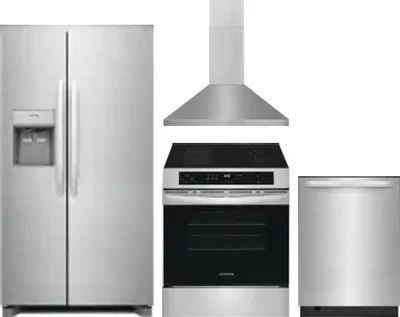 4 Piece Package Includes Refrigerator, Range, Hood And Dishwasher
