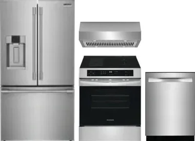 4 Piece Package Includes Refrigerator, Range, Hood And Dishwasher