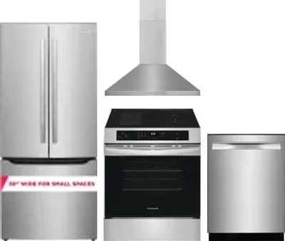 4 Piece Package Includes Refrigerator, Range, Hood And Dishwasher