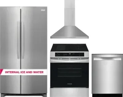 4 Piece Package Includes Refrigerator, Range, Hood And Dishwasher