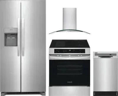 4 Piece Package Includes Refrigerator, Range, Hood And Dishwasher