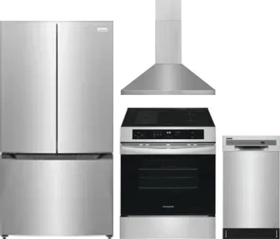 4 Piece Package Includes Refrigerator, Range, Hood And Dishwasher