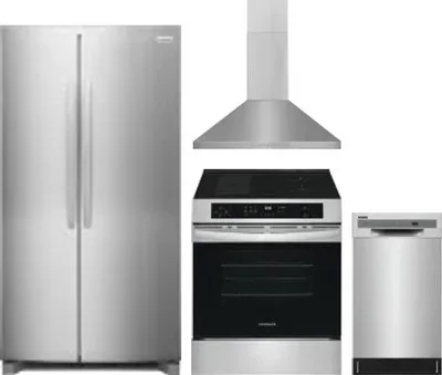 4 Piece Package Includes Refrigerator, Range, Hood And Dishwasher