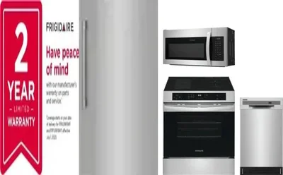 5 Piece Package Includes Refrigerator, Freezer, Range, Microwave And Dishwasher