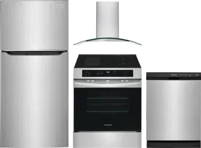 4 Piece Package Includes Refrigerator, Range, Hood And Dishwasher