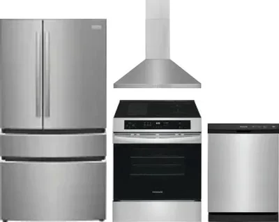 4 Piece Package Includes Refrigerator, Range, Hood And Dishwasher