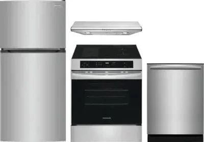 4 Piece Package Includes Refrigerator, Range, Hood And Dishwasher