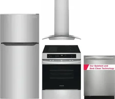 4 Piece Package Includes Refrigerator, Range, Hood And Dishwasher