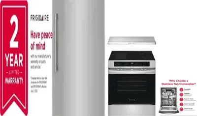 5 Piece Package Includes Refrigerator, Freezer, Range, Hood And Dishwasher
