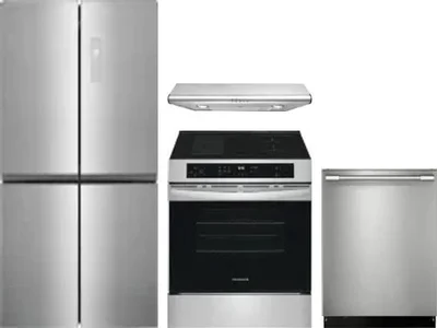4 Piece Package Includes Refrigerator, Range, Hood And Dishwasher