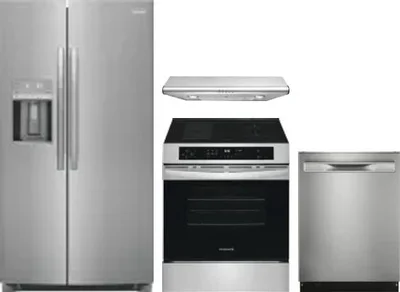 4 Piece Package Includes Refrigerator, Range, Hood And Dishwasher