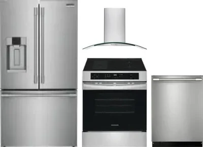 4 Piece Package Includes Refrigerator, Range, Hood And Dishwasher