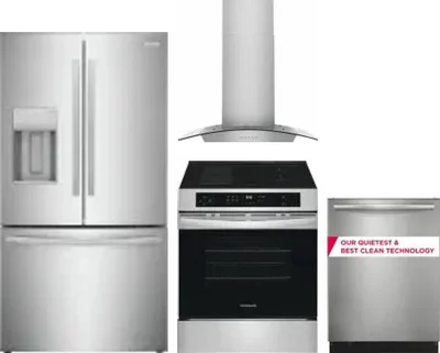 4 Piece Package Includes Refrigerator, Range, Hood And Dishwasher