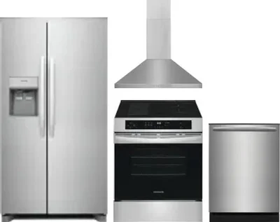 4 Piece Package Includes Refrigerator, Range, Hood And Dishwasher