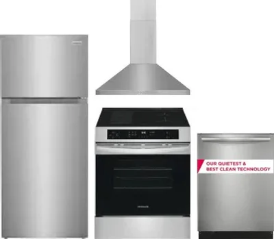 4 Piece Package Includes Refrigerator, Range, Hood And Dishwasher