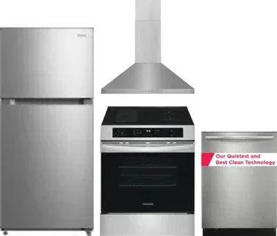 4 Piece Package Includes Refrigerator, Range, Hood And Dishwasher