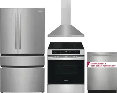 4 Piece Package Includes Refrigerator, Range, Hood And Dishwasher