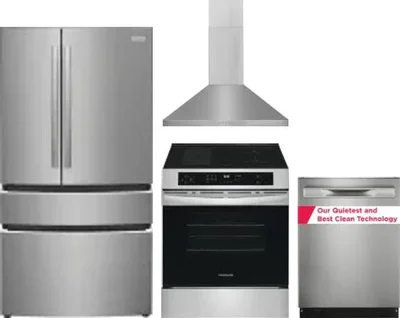 4 Piece Package Includes Refrigerator, Range, Hood And Dishwasher