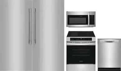 5 Piece Package Includes Refrigerator, Freezer, Range, Microwave And Dishwasher