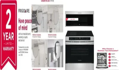 5 Piece Package Includes Refrigerator, Freezer, Range, Microwave And Dishwasher