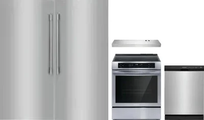 5 Piece Package Includes Refrigerator, Freezer, Range, Hood And Dishwasher