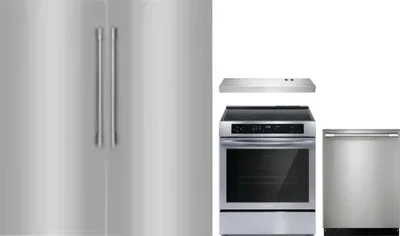 5 Piece Package Includes Refrigerator, Freezer, Range, Hood And Dishwasher