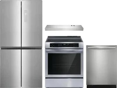4 Piece Package Includes Refrigerator, Range, Hood And Dishwasher