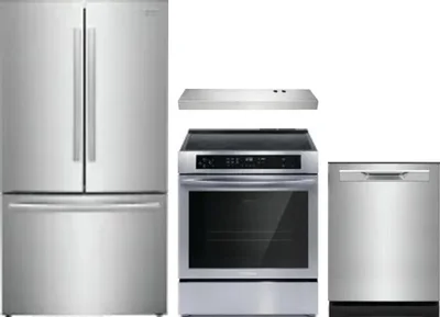 4 Piece Package Includes Refrigerator, Range, Hood And Dishwasher