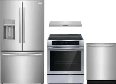 4 Piece Package Includes Refrigerator, Range, Hood And Dishwasher