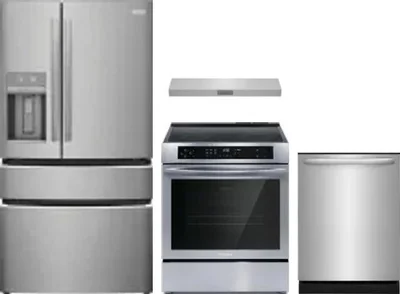 4 Piece Package Includes Refrigerator, Range, Hood And Dishwasher