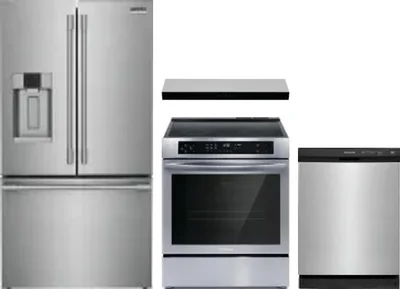 4 Piece Package Includes Refrigerator, Range, Hood And Dishwasher