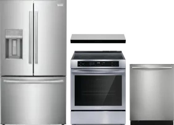 4 Piece Package Includes Refrigerator, Range, Hood And Dishwasher