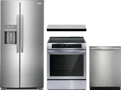 4 Piece Package Includes Refrigerator, Range, Hood And Dishwasher