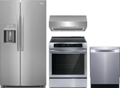 4 Piece Package Includes Refrigerator, Range, Hood And Dishwasher