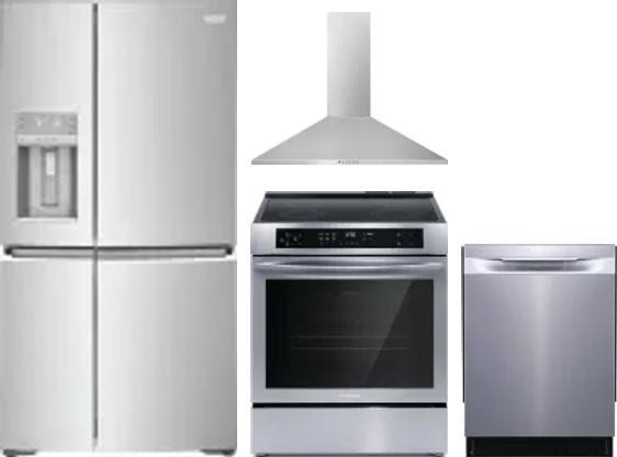4 Piece Package Includes Refrigerator, Range, Hood And Dishwasher