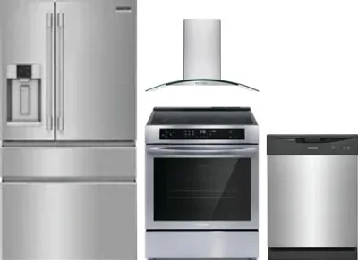 4 Piece Package Includes Refrigerator, Range, Hood And Dishwasher