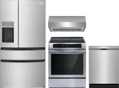 4 Piece Package Includes Refrigerator, Range, Hood And Dishwasher