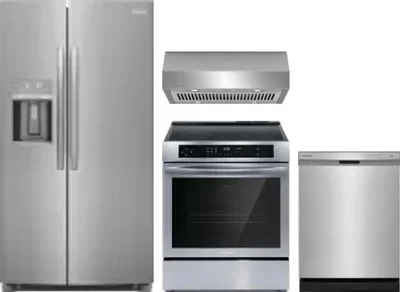 4 Piece Package Includes Refrigerator, Range, Hood And Dishwasher