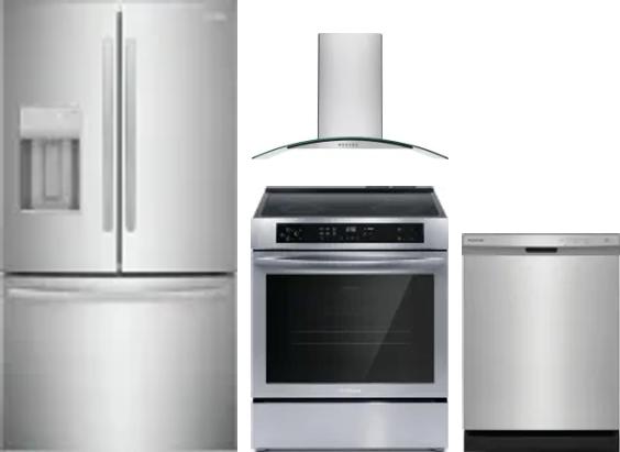 4 Piece Package Includes Refrigerator, Range, Hood And Dishwasher
