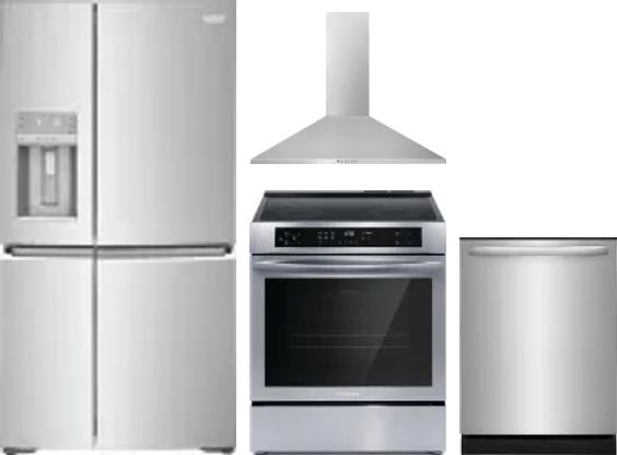 4 Piece Package Includes Refrigerator, Range, Hood And Dishwasher