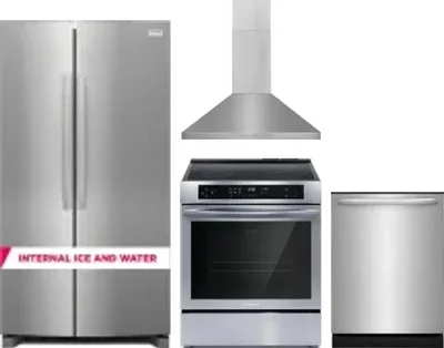 4 Piece Package Includes Refrigerator, Range, Hood And Dishwasher