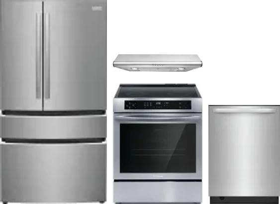 4 Piece Package Includes Refrigerator, Range, Hood And Dishwasher